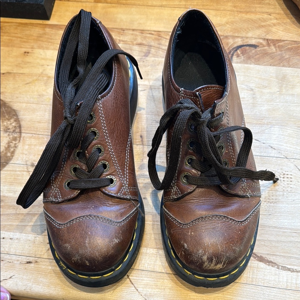 Dr. Martens Brown Leather Men's Shoes